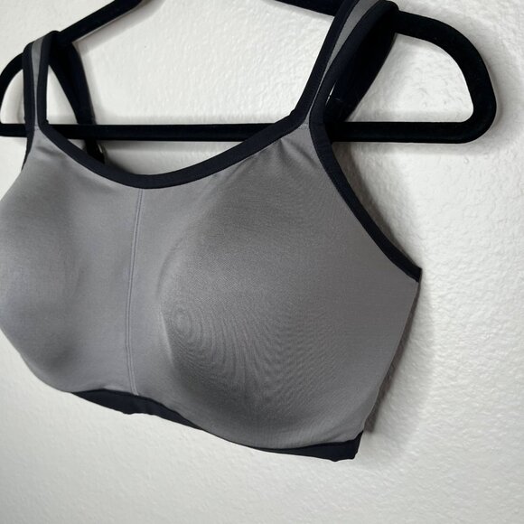 Natori Womens Yogi Contour Underwire Sports Bra 36G Gray Black 731050 - Picture 3 of 6